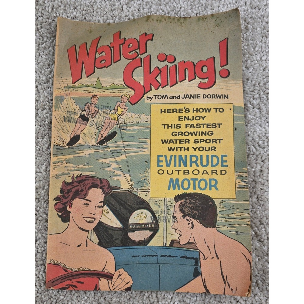 Vintage 1961 Evinrude Water Skiing Comic Booklet Tom Janie Dorwin Boating Promo